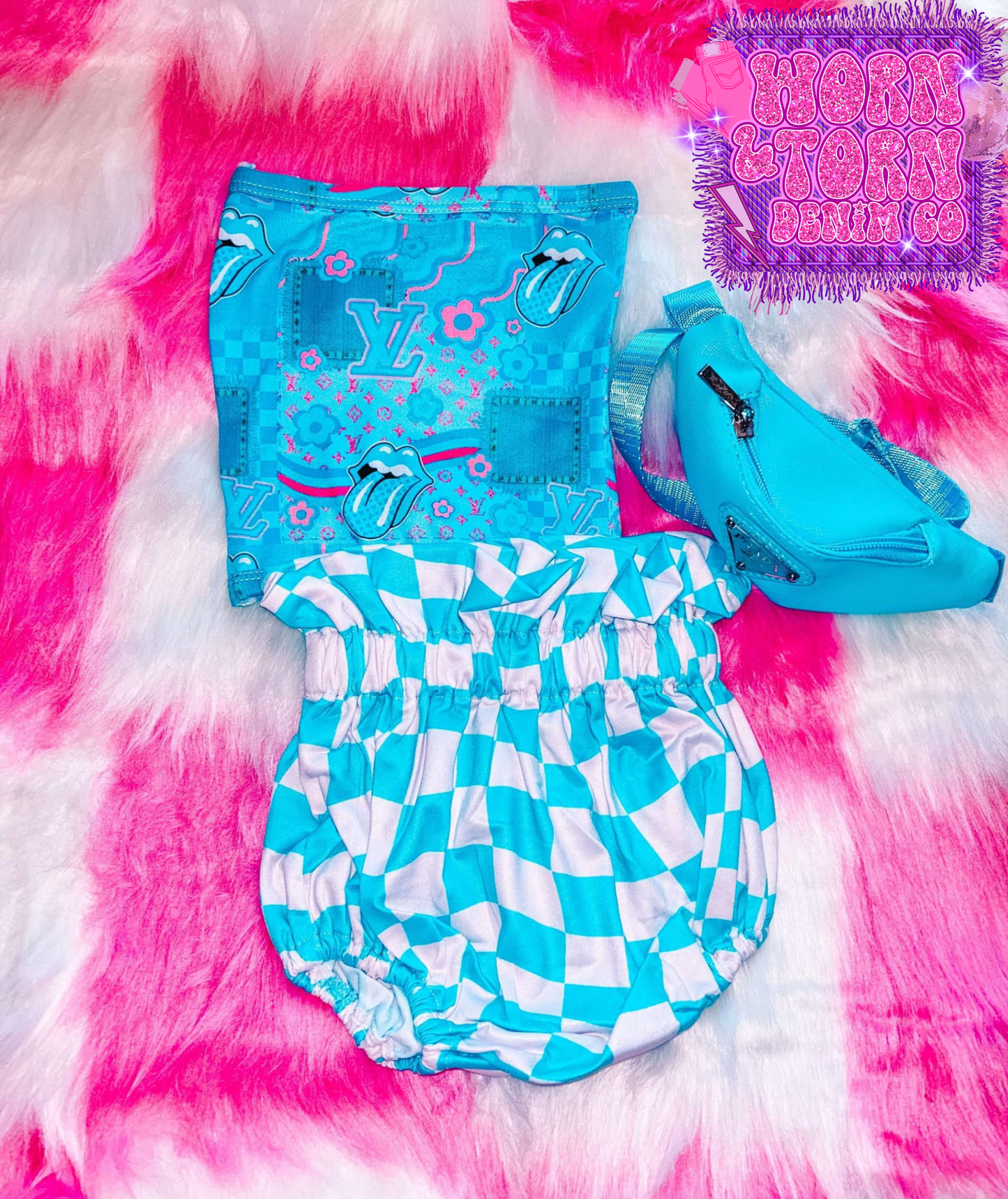 Boujee Blue Tube Top