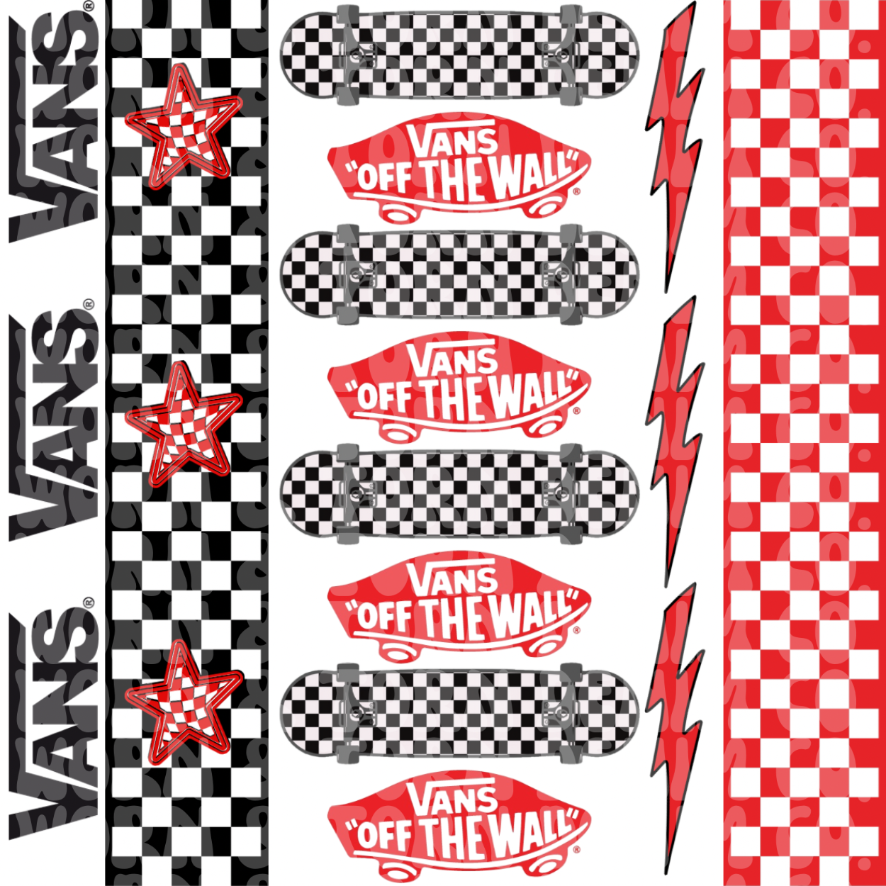 Vans Bro Red/White — SEAMLESS