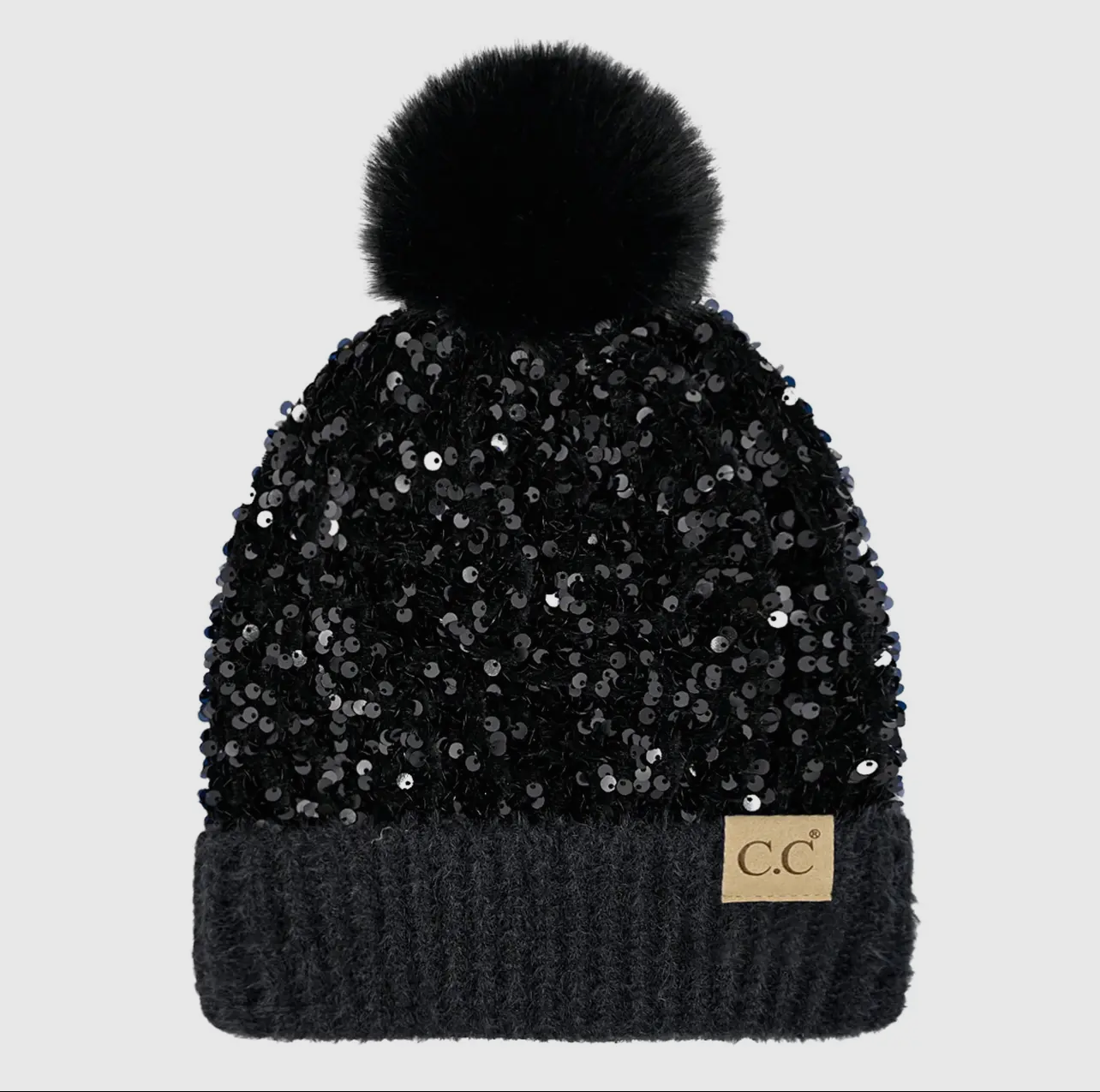 Sequin Pom Beanies ✨