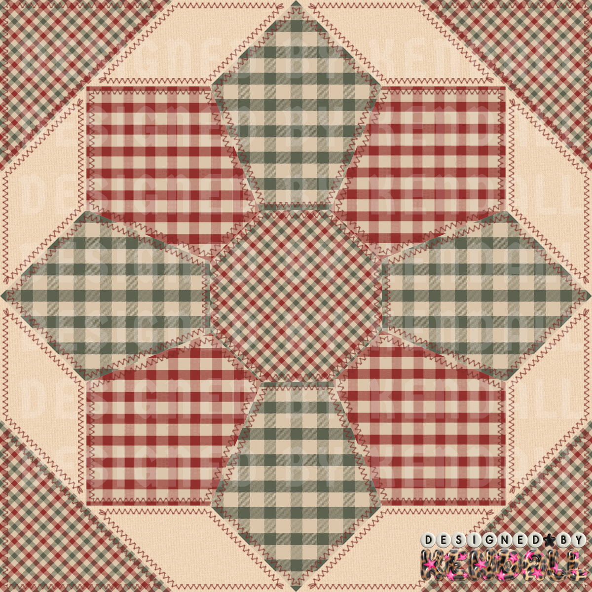 a very merry vintage christmas bundle (8 seamless + 3 PNG)