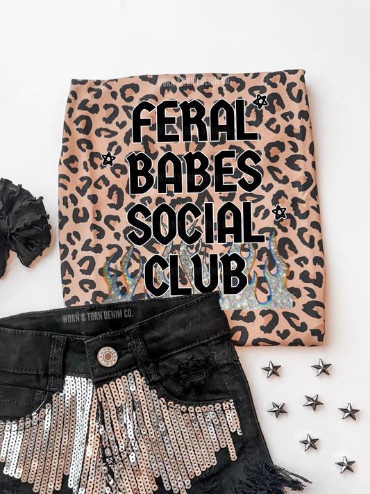 Feral Babes Social Club Leopard Tee