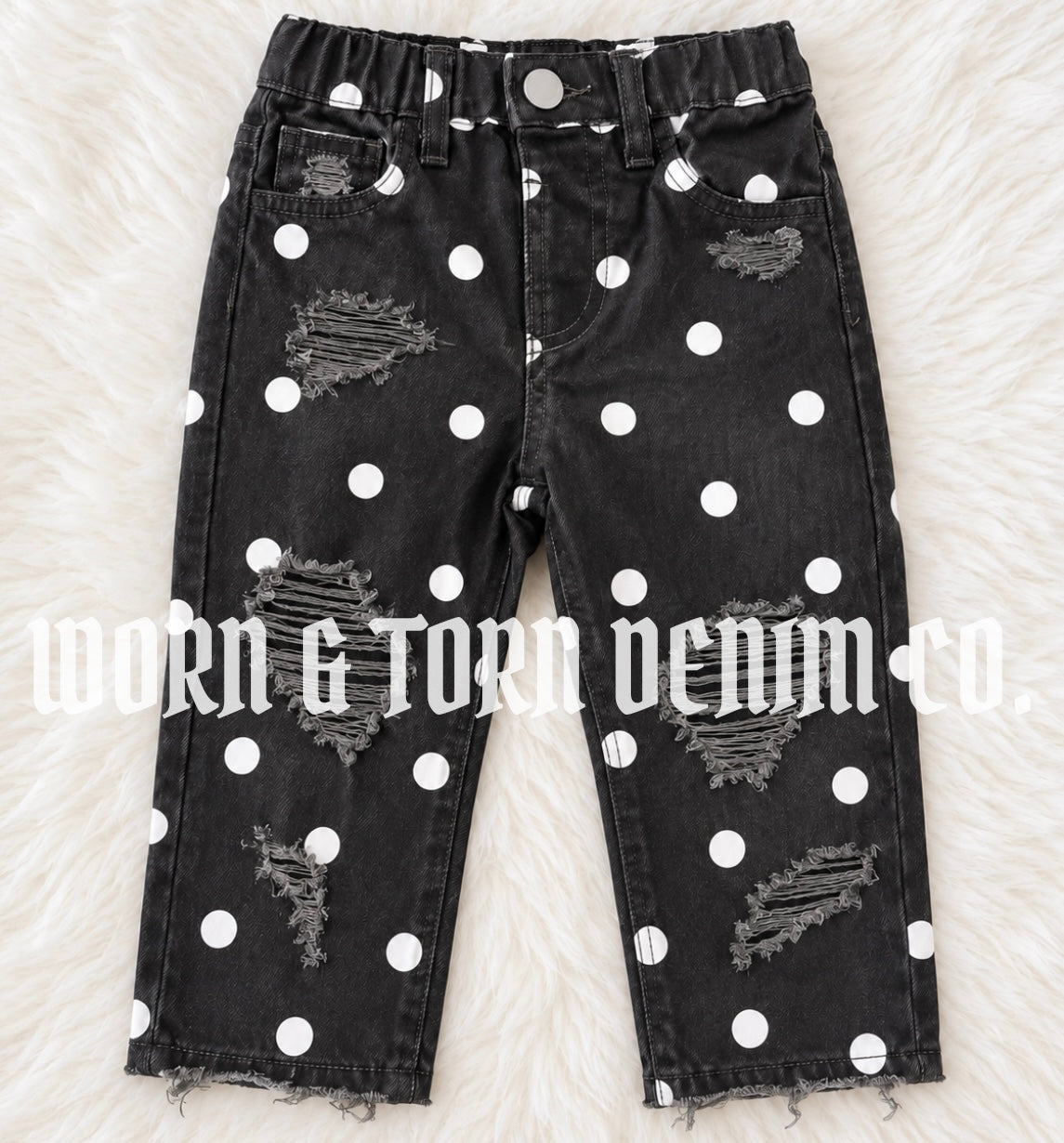black polka dots (9/12-3T)