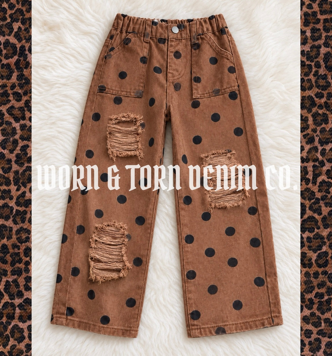 brown / black polka dots (4T+)