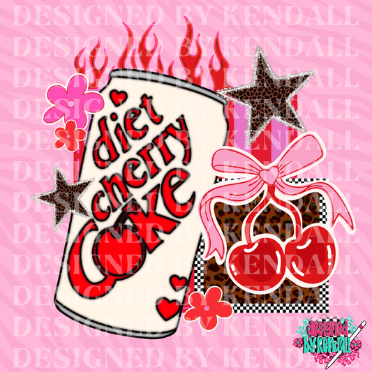 Diet Cherry Coke PNG 🍒