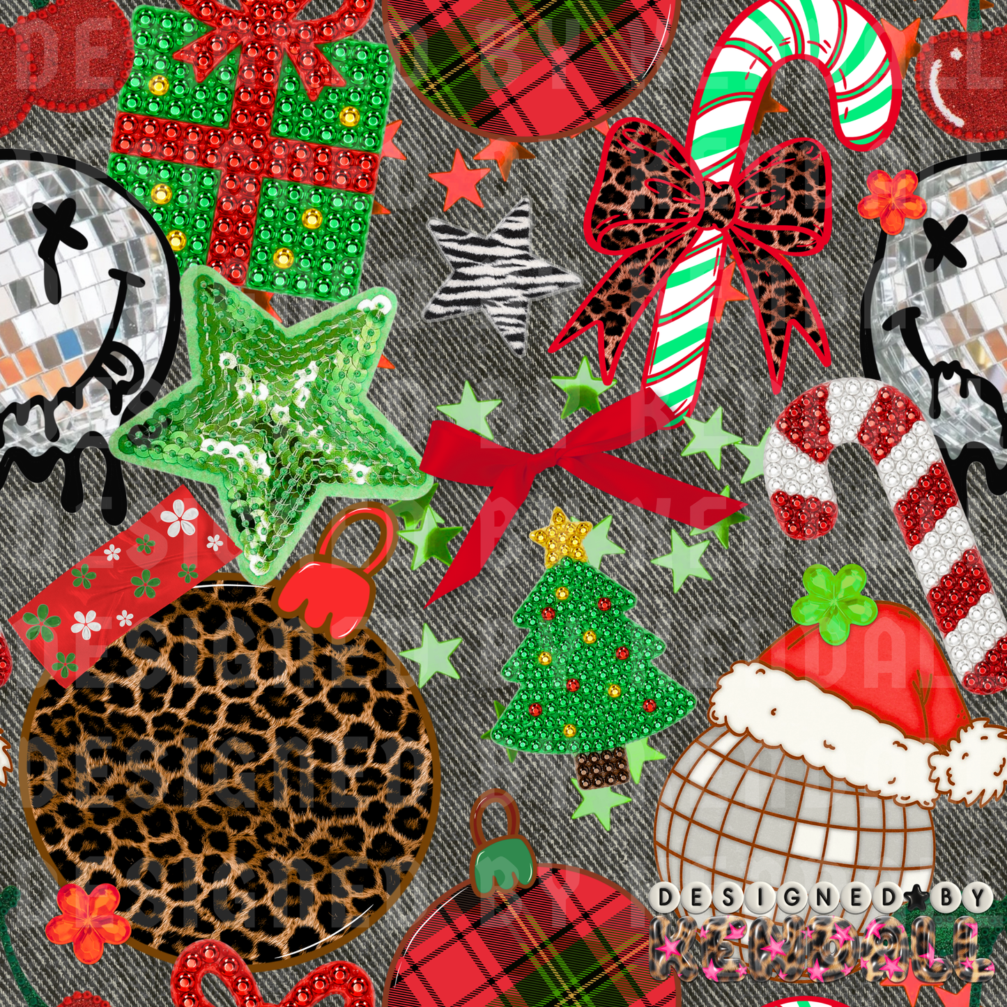 Christmas scrapbook denim