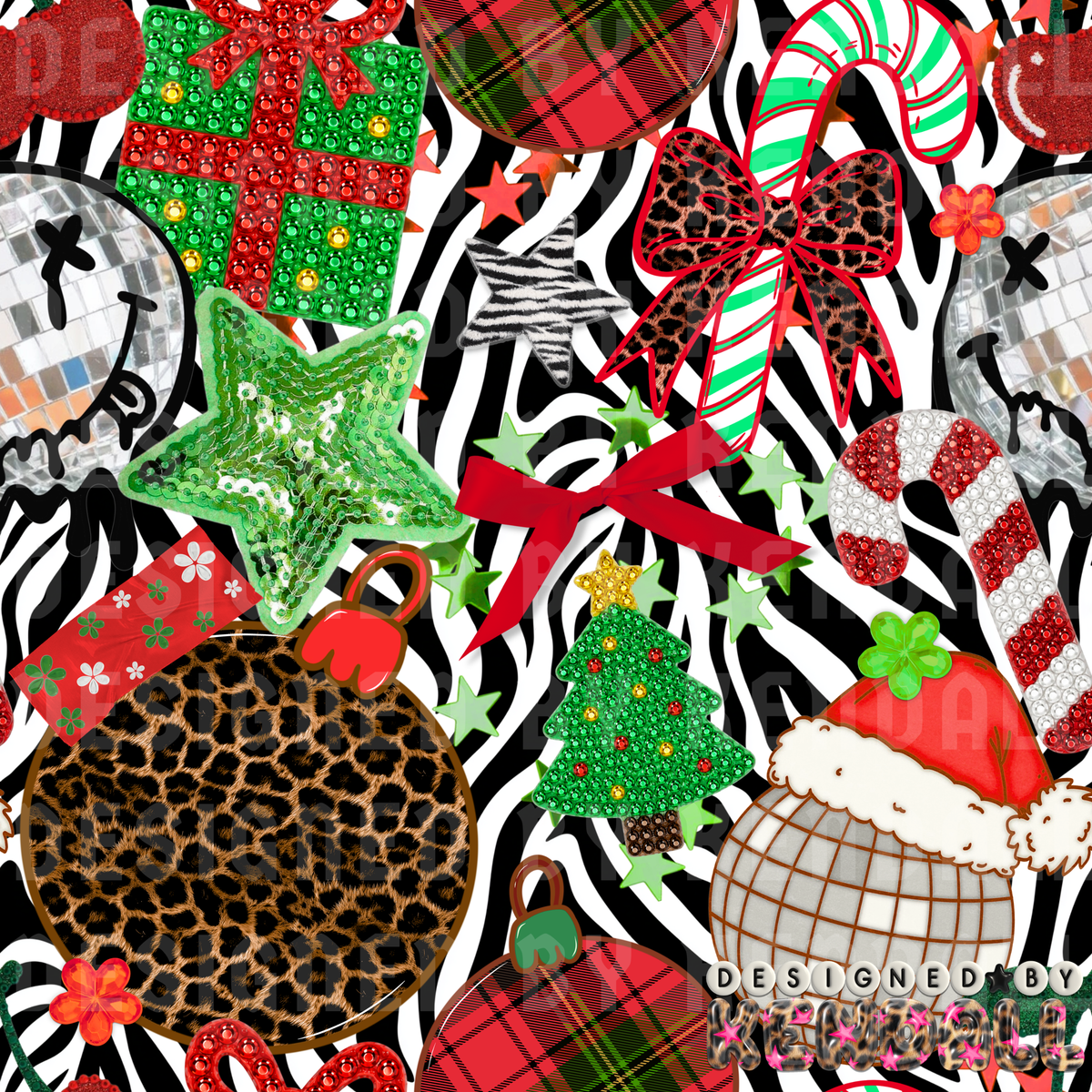 Christmas scrapbook zebra