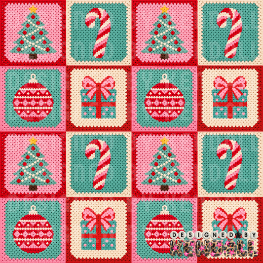 Christmas crochet granny squares