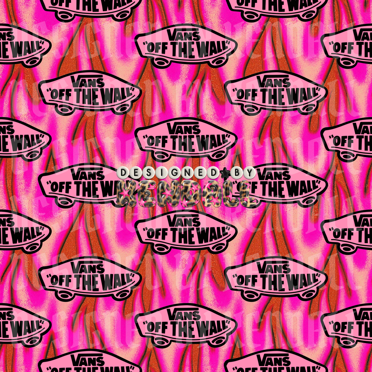 vans flames (2 pack - pink & blue)