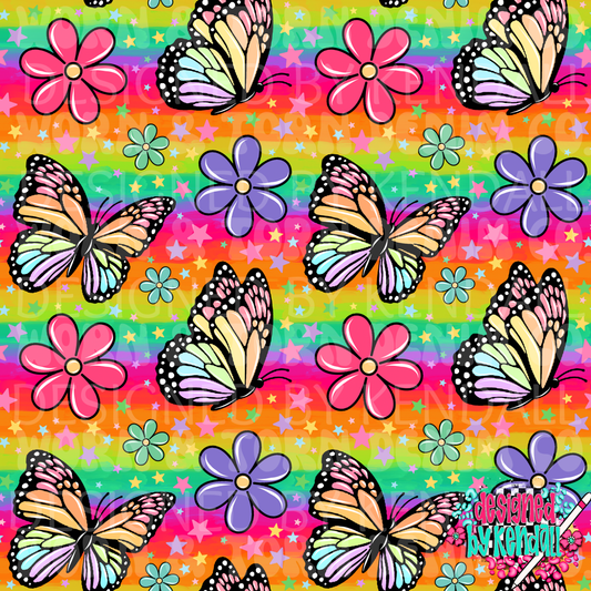 Retro Rainbow Bloom