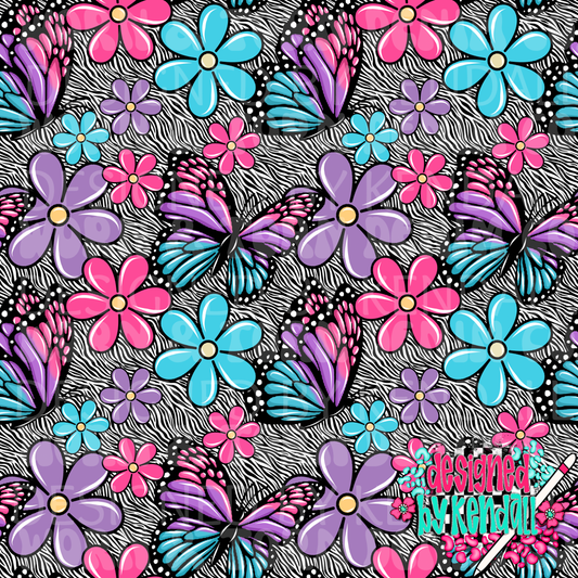 Retro Zebra Bloom